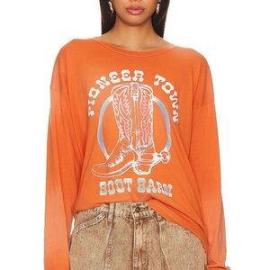 NWOT Daydreamer Pioneer Town Tee in Sun Faded Tangerine